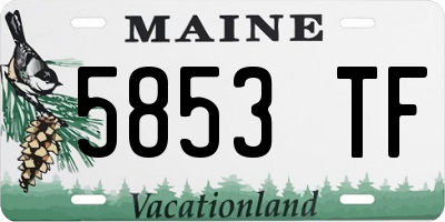 ME license plate 5853TF