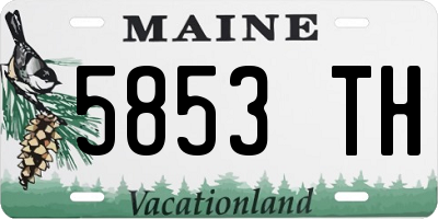 ME license plate 5853TH