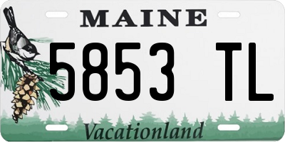 ME license plate 5853TL