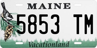 ME license plate 5853TM