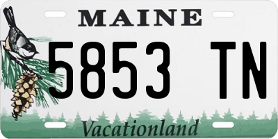ME license plate 5853TN