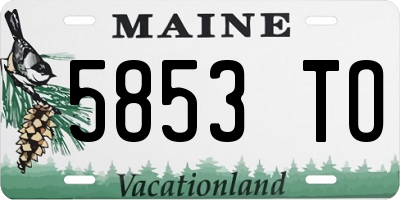 ME license plate 5853TO