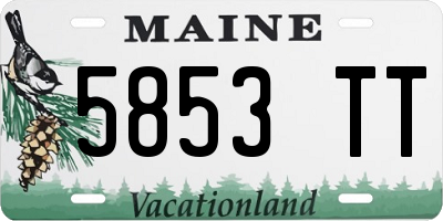 ME license plate 5853TT