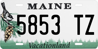 ME license plate 5853TZ
