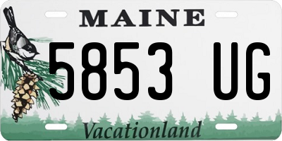 ME license plate 5853UG
