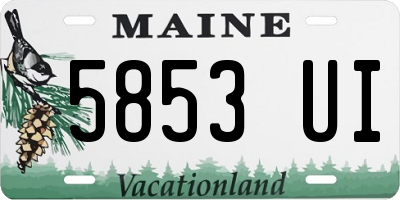 ME license plate 5853UI