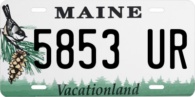 ME license plate 5853UR