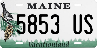 ME license plate 5853US