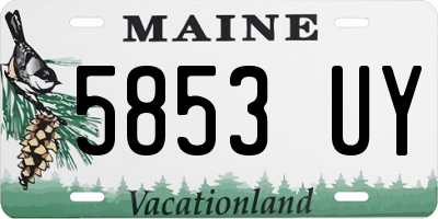 ME license plate 5853UY