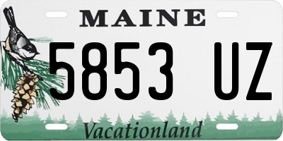 ME license plate 5853UZ