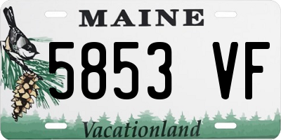 ME license plate 5853VF