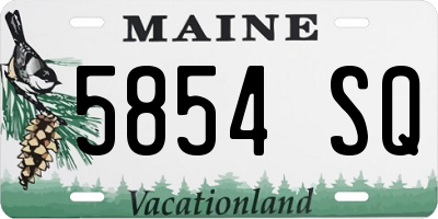 ME license plate 5854SQ