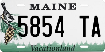 ME license plate 5854TA