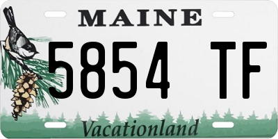 ME license plate 5854TF