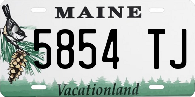 ME license plate 5854TJ