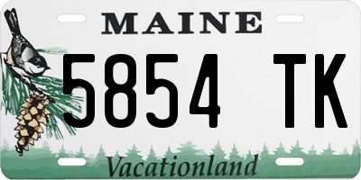 ME license plate 5854TK