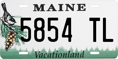 ME license plate 5854TL