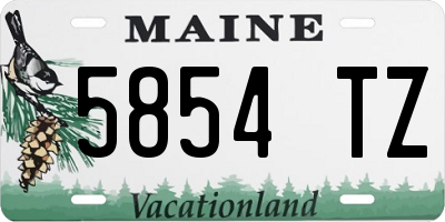 ME license plate 5854TZ