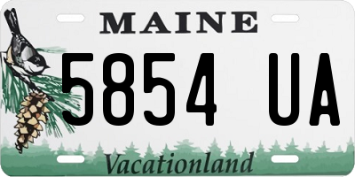 ME license plate 5854UA