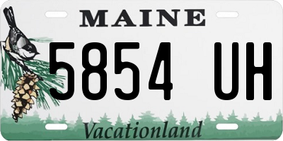ME license plate 5854UH