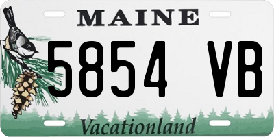 ME license plate 5854VB