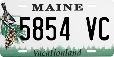 ME license plate 5854VC