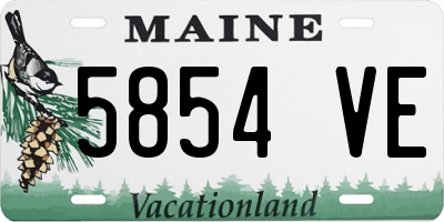 ME license plate 5854VE