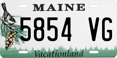 ME license plate 5854VG