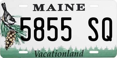 ME license plate 5855SQ