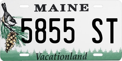 ME license plate 5855ST