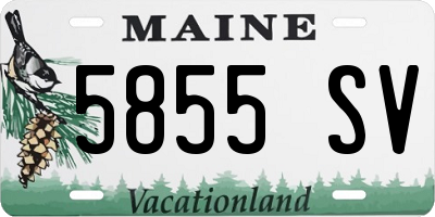 ME license plate 5855SV