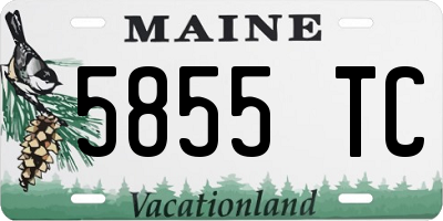 ME license plate 5855TC