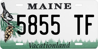ME license plate 5855TF