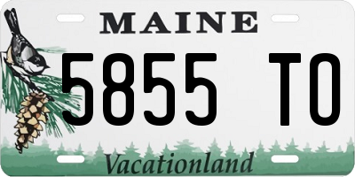 ME license plate 5855TO