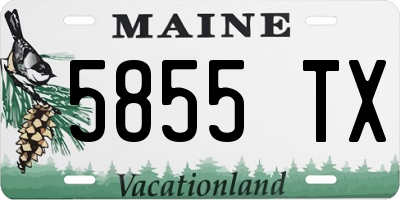 ME license plate 5855TX