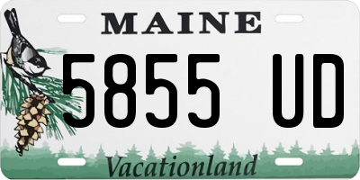 ME license plate 5855UD