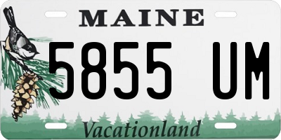 ME license plate 5855UM