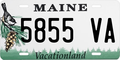 ME license plate 5855VA