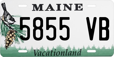 ME license plate 5855VB