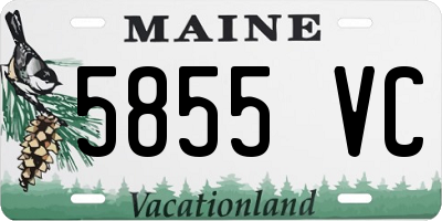 ME license plate 5855VC