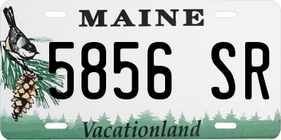 ME license plate 5856SR