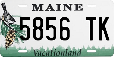 ME license plate 5856TK
