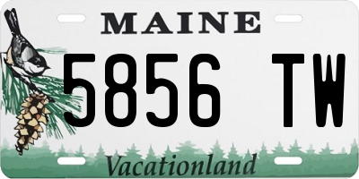 ME license plate 5856TW