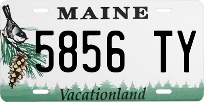 ME license plate 5856TY