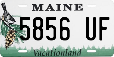 ME license plate 5856UF