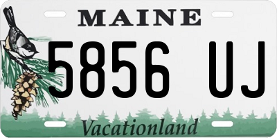 ME license plate 5856UJ