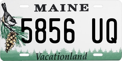 ME license plate 5856UQ