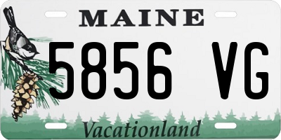 ME license plate 5856VG