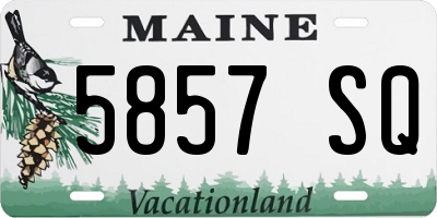 ME license plate 5857SQ