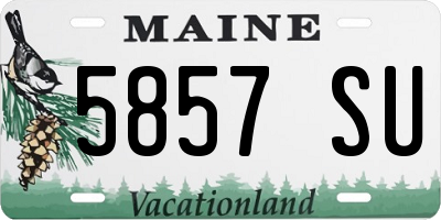 ME license plate 5857SU